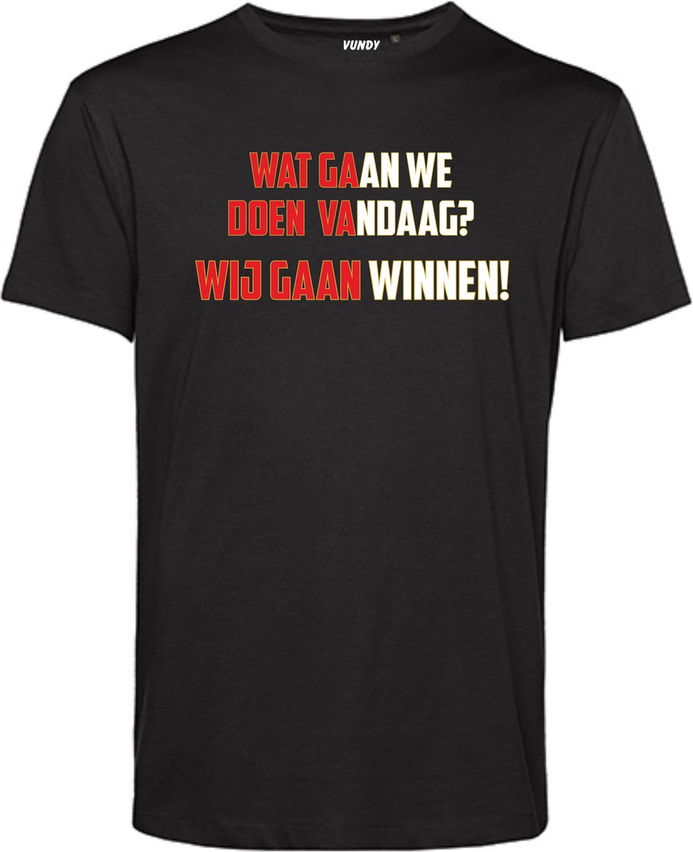 T-shirt kind Wij gaan winnen! | Feyenoord Supporter | Shirt Kampioen | Kampioensshirt | Zwart | maat 92